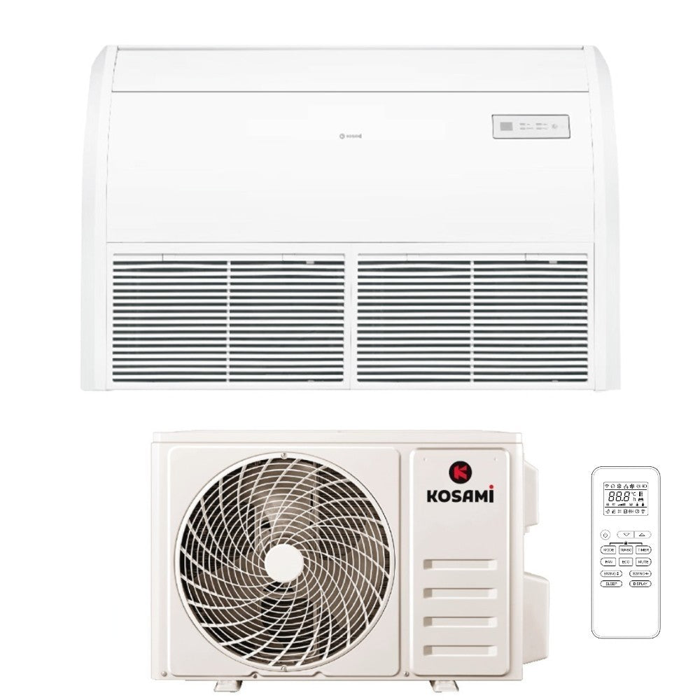 kosami condizionatore soffittopavimento kosami 36000 btu r 32 wi fi integrato con telecomando