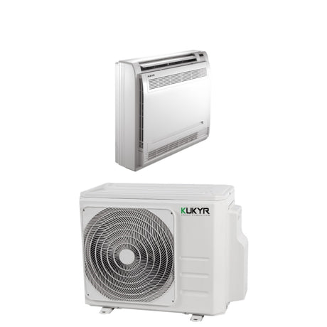 kukyr climatizzatore condizionatore kukyr console pavimento inverter 12000 btu r 32 wi fi optional con telecomando infrarossi incluso