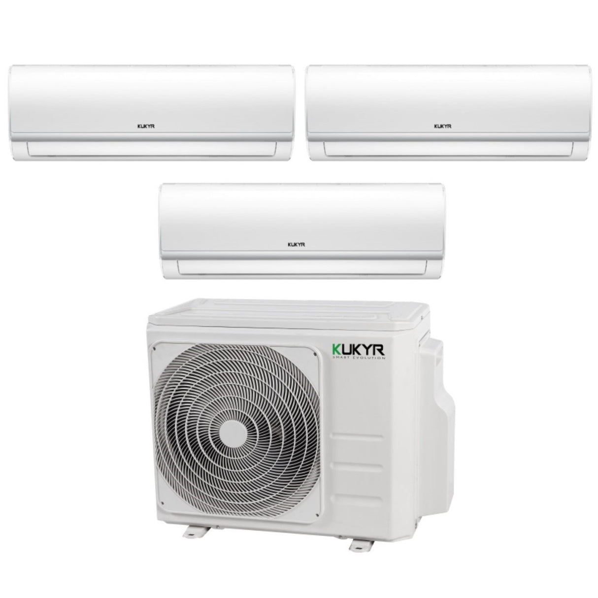 kukyr climatizzatore condizionatore kukyr trial split inverter serie spring 121212 con multi 3 27 r 32 wi fi optional 120001200012000