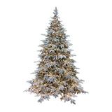 le stelle albero di natale pino verde innevato h 210cm x l 150cm super folto effetto real touch con 2500 luci led incorporate e base croce in ferro pieghevole