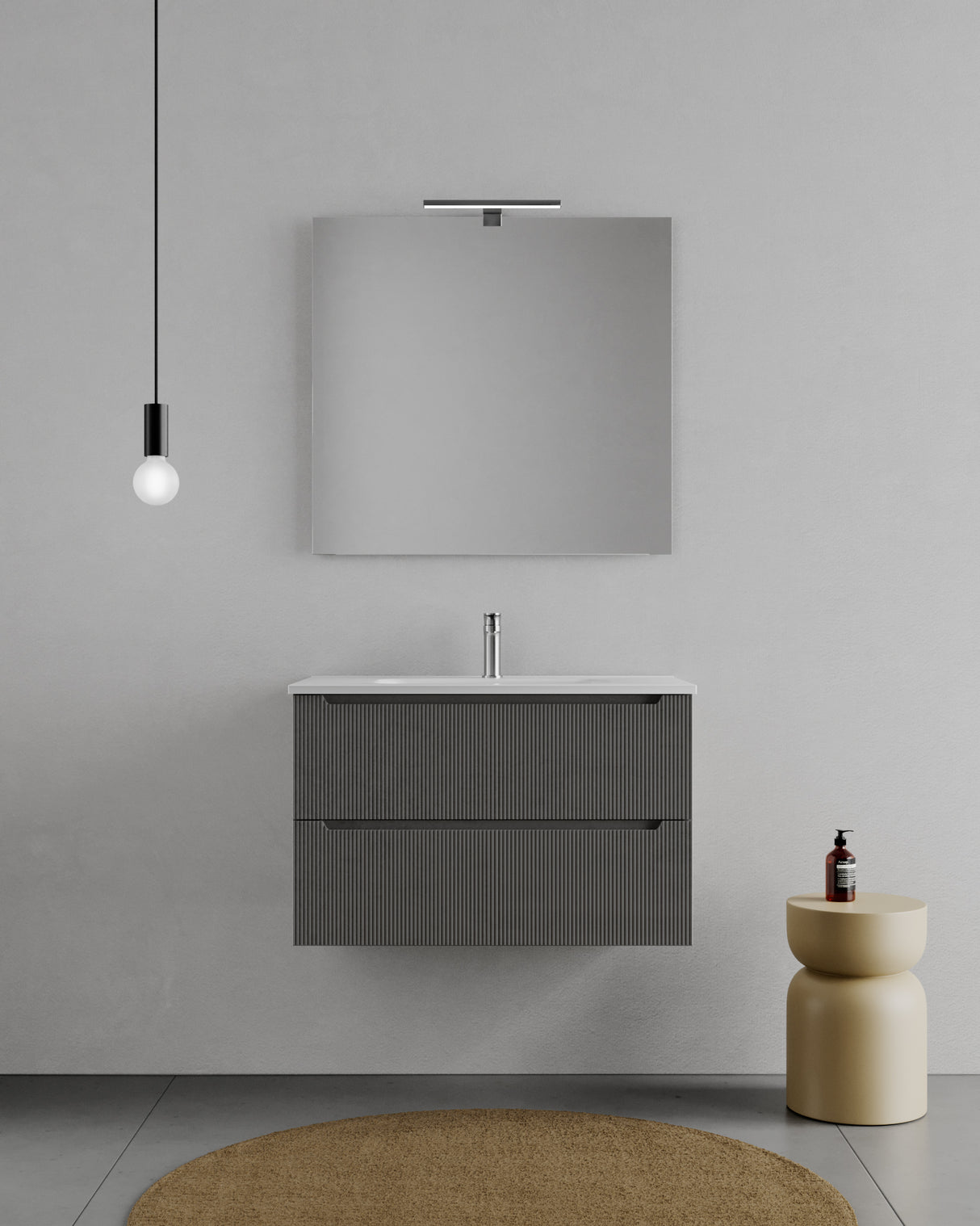 legnox consolle bagno legnox rigo 100 cm lava con 2 cassetti lavabo specchio e lampada