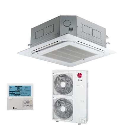 lg climatizzatore condizionatore lg cassetta a 4 vie inverter 48000 btu ut48f r 32 wi fi optional con comando a filo e pannello incluso novita