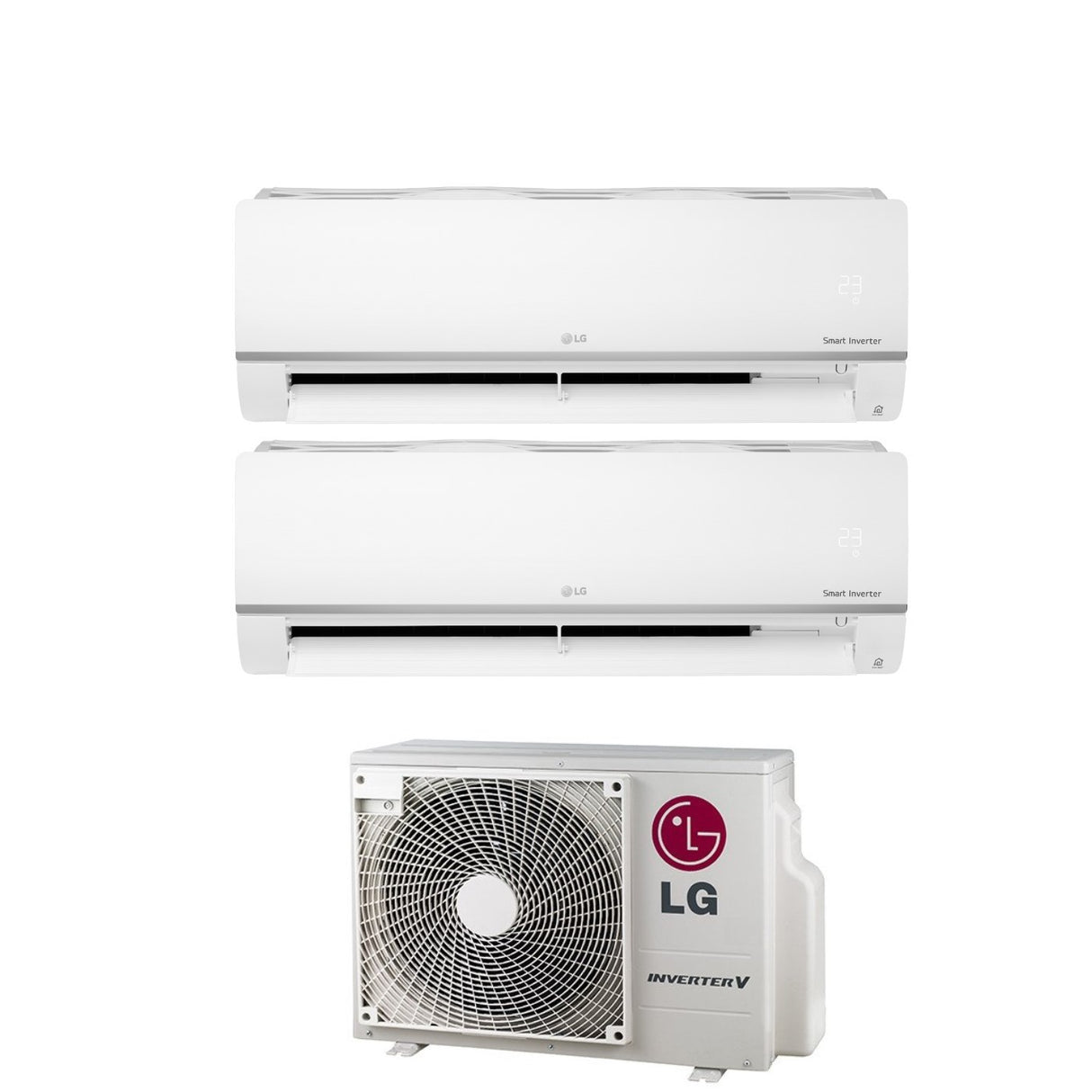 lg climatizzatore condizionatore lg dual split 99 inverter libero plus 90009000 con mu2r15 r 32 wi fi integrato ean 8059657014153
