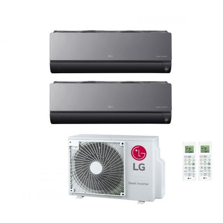 lg climatizzatore condizionatore lg dual split inverter serie artcool 99 con mu2r15 ul0 r 32 90009000 wi fi integrato