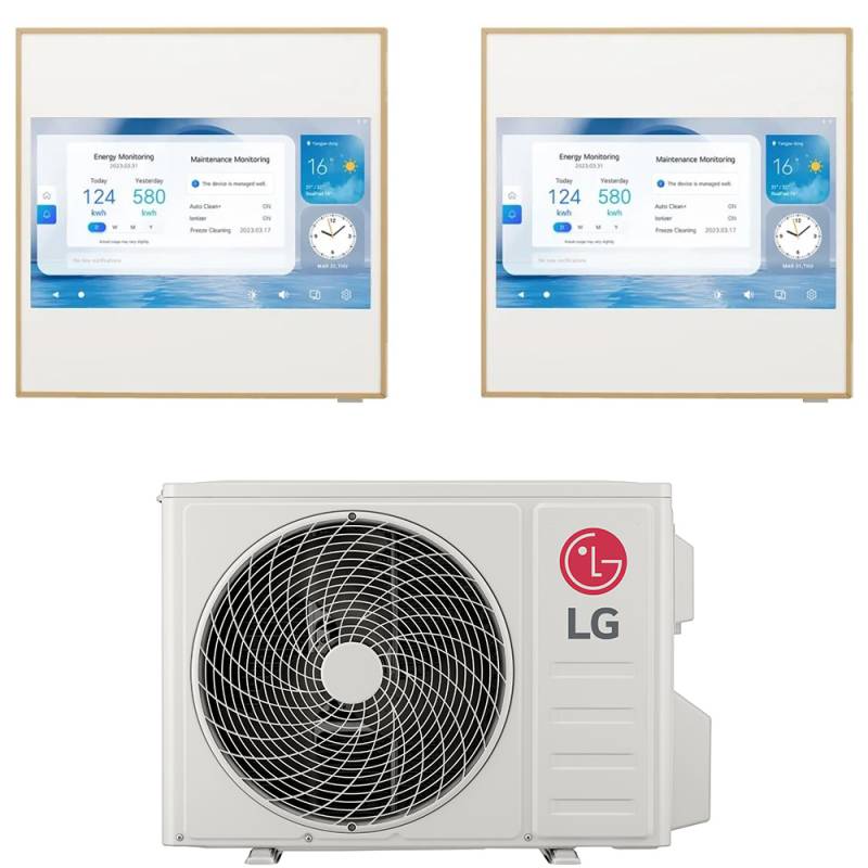 lg condizionatore lg dual split inverter artcool gallery lcd 99 con mu2r17 r 32 wi fi integrato