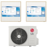 lg condizionatore lg dual split inverter artcool gallery lcd 99 con mu3r19 r 32 wi fi integrato