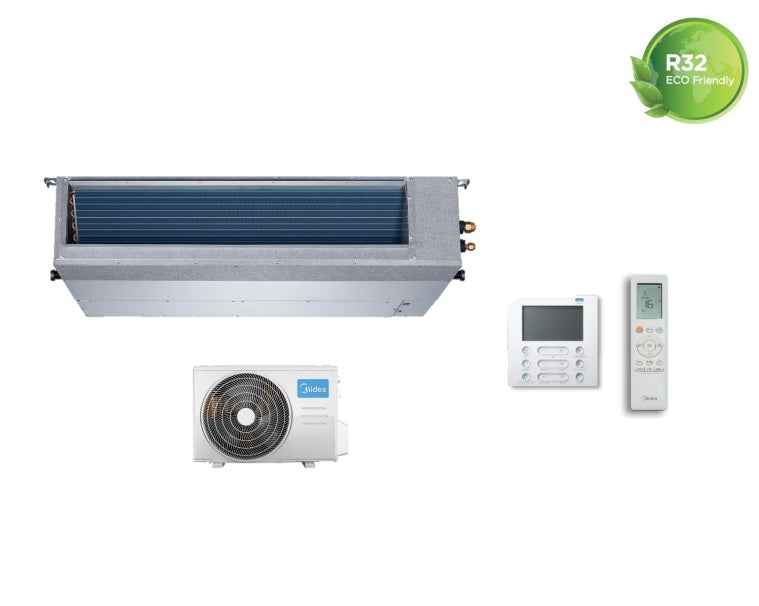 midea climatizzatore condizionatore canalizzato canalizzabile midea inverter 24000 btu r 32 mti 24hwfnx con comando cablato e infrarossi r 32 wi fi optional