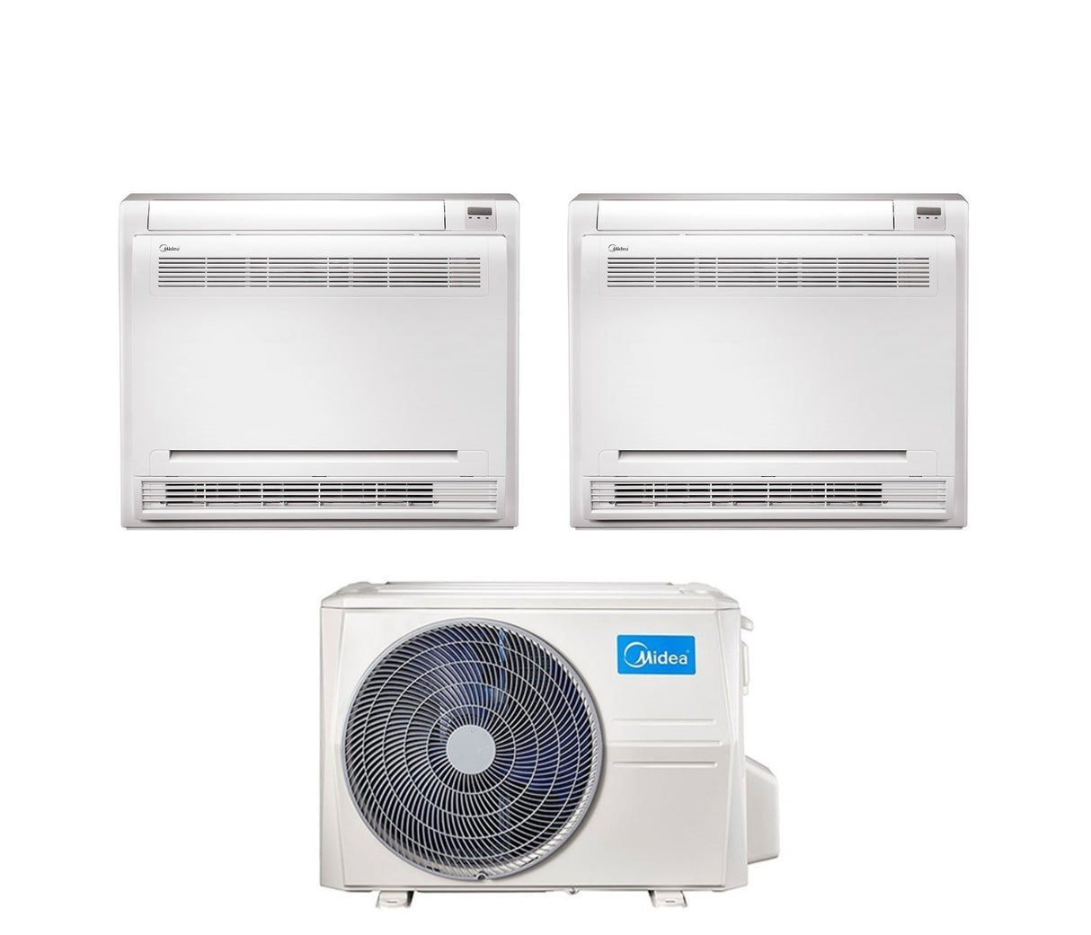 midea climatizzatore condizionatore console midea dual split inverter 1212 con m2oe 18hfn8 q r 32 1200012000