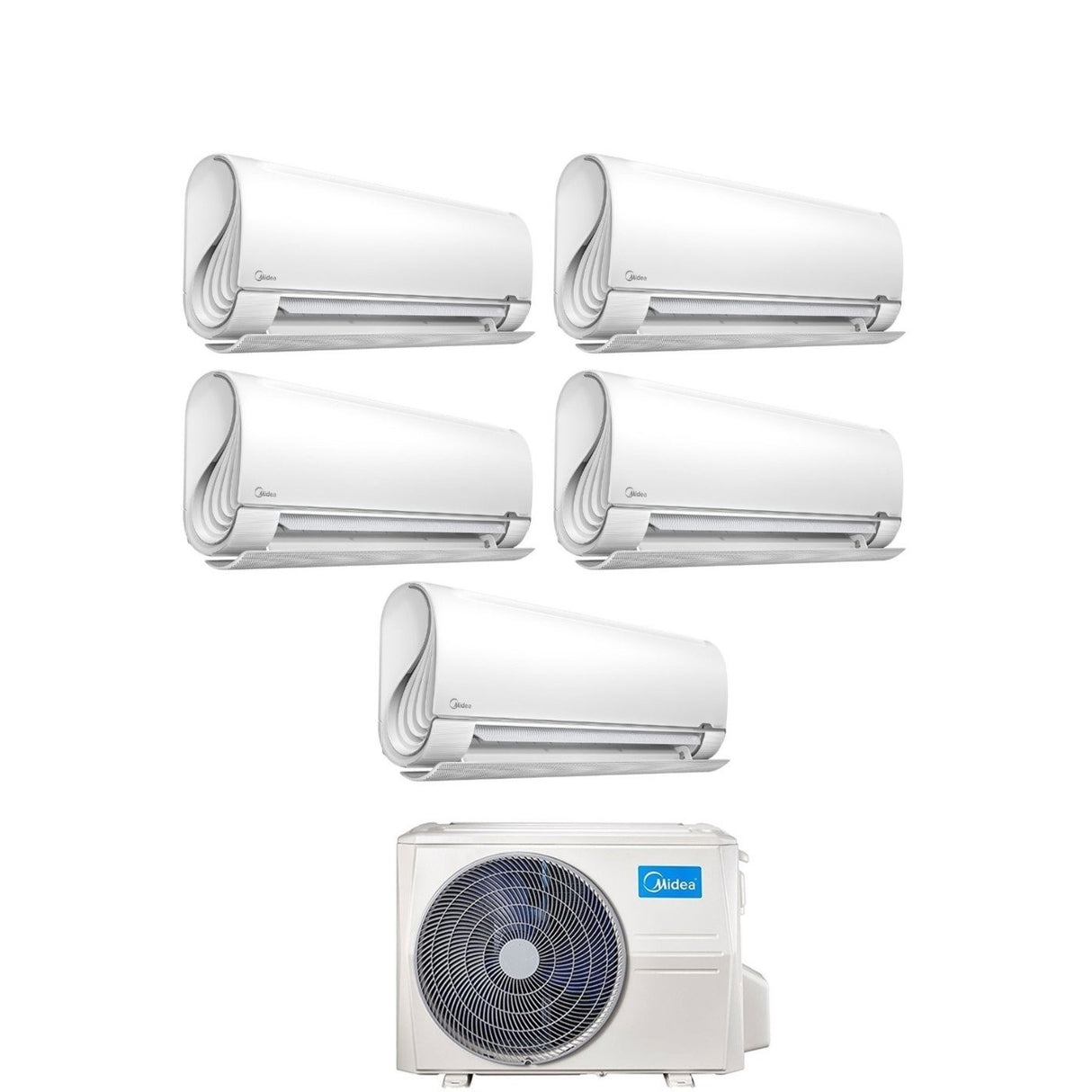 midea climatizzatore condizionatore midea penta split inverter serie breezeless 999912 con m5o 42fn8 q r 32 wi fi integrato 900090009000900012000 novita