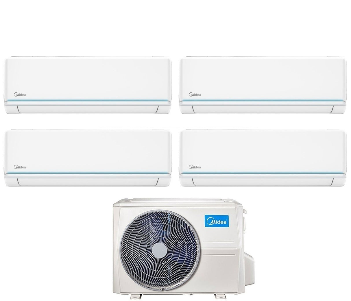 midea climatizzatore condizionatore midea quadri split inverter serie evolution 99912 con m40b 36hfn8 r 32 wi fi optional 90009000900012000