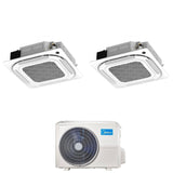 midea condizionatore dual split a cassetta midea 912 con m2oe 18hfn8 q r 32 wi fi optional con telecomando e griglia