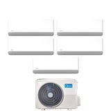 midea condizionatore penta split midea breezeless e 912121212 con m5oe 42hfn8 q r 32 wi fi integrato