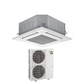 mitsubishi electric climatizzatore condizionatore mitsubishi electric cassetta a 4 vie inverter pla ea 34000 btu pla zm100ea puz m100yka monofase r 32 wi fi optional con griglia e comando inclusi