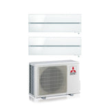 mitsubishi electric climatizzatore condizionatore mitsubishi electric dual split inverter serie kirigamine style msz ln 1212 con mxz 2f53vf pearl white r 32 wi fi integrato colore bianco perla 1200012000 ean 8059657018052