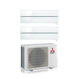 mitsubishi electric climatizzatore condizionatore mitsubishi electric dual split inverter serie kirigamine style msz ln 912 con mxz 2f42vf pearl white r 32 wi fi integrato colore bianco perla 900012000 ean 8059657018113