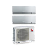 mitsubishi electric climatizzatore condizionatore mitsubishi electric dual split inverter serie kirigamine zen silver msz ef 1212 con mxz 2f53vf r 32 wi fi integrato colore argento 1200012000 ean 8059657018472