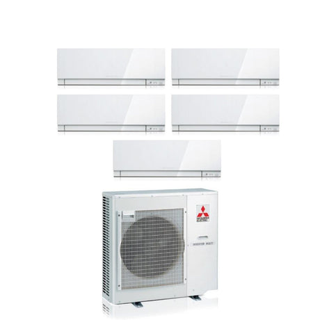 mitsubishi electric climatizzatore condizionatore mitsubishi electric penta split inverter serie kirigamine zen white msz ef 777712 con mxz 5f102vf r 32 wi fi integrato colore bianco 700070007000700012000