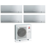 mitsubishi electric climatizzatore condizionatore mitsubishi electric quadri split inverter serie kirigamine zen silver msz ef 9999 con mxz 4f80vf r 32 wi fi integrato colore argento 9000900090009000