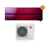 mitsubishi electric unita interna a parete mitsubishi electric inverter serie kirigamine style 18000 btu msz ln50vgr colore ruby red rosso