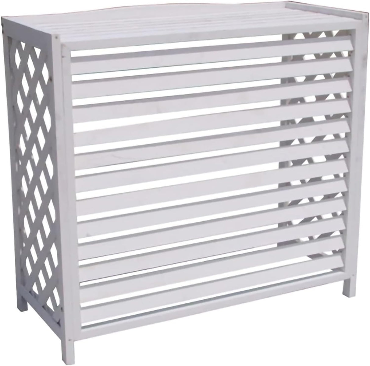 no brand copertura copri unita esterna condizionatore in legno bianco 103x52x90 per condizionatori dualtrial e 1800024000 btu