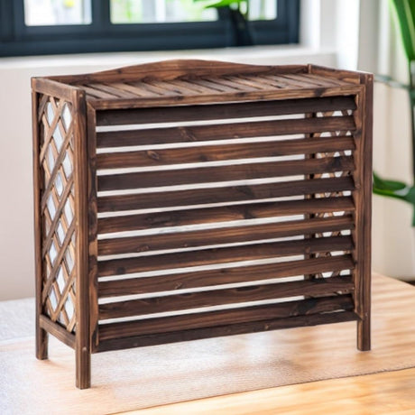 no brand copertura copri unita esterna condizionatore in legno wood 86x50x85