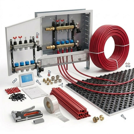 onecalor kit riscaldamento a pavimento onecalor per impianti civili 80 m pannello bugnato 10 25 mm