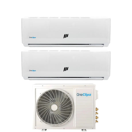 oneclima climatizzatore condizionatore oneclima dual split inverter serie pro 1218 con mlt27x3y24 r 32 wi fi optional 1200018000
