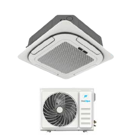 oneclima climatizzatore condizionatore oneclima inverter cassetta 4 vie 24000 btu air 24 cst m r 32 wi fi optional griglia inclusa con telecomando e comando a filo