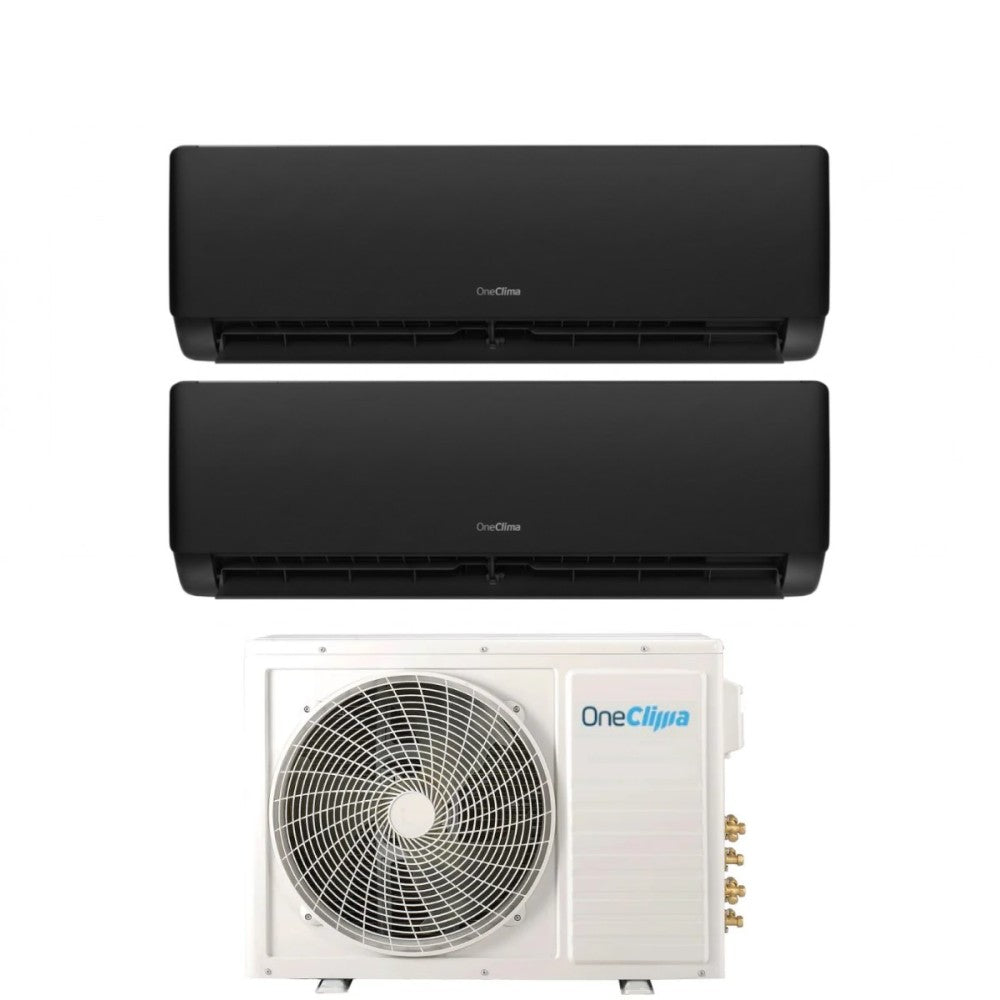 oneclima condizionatore dual split oneclima prime black 99 con mlt14x2y24 r 32 wi fi integrato