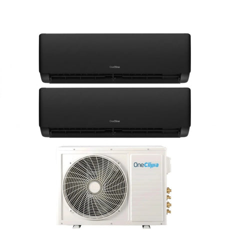 oneclima condizionatore dual split oneclima prime black 99 con mlt14x2y24 r 32 wi fi integrato