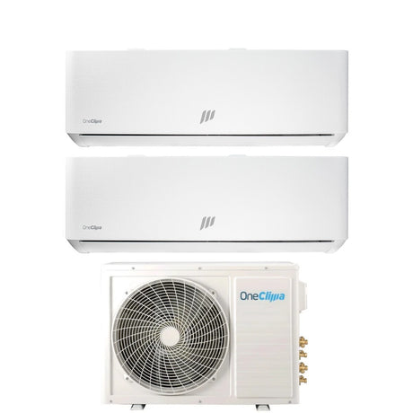 oneclima condizionatore dual split oneclima ultra 99 con mlt14x2y24 r 32 wi fi integrato pannello telato