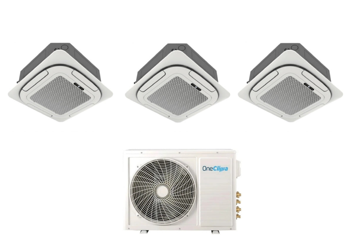 oneclima condizionatore oneclima trial split cassetta 4 vie 121218 con mlt42x5y24 r 32 wi fi optional griglia inclusa e telecomando di serie