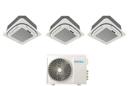 oneclima condizionatore oneclima trial split cassetta 4 vie 121218 con mlt42x5y24 r 32 wi fi optional griglia inclusa e telecomando di serie