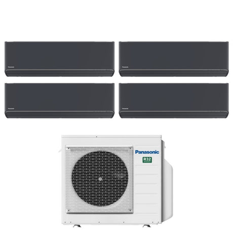 panasonic climatizzatore condizionatore panasonic quadri split inverter serie etherea dark 7777 con cu 4z68tbe r 32 wi fi integrato colore grigio grafite 7000700070007000
