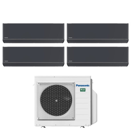 panasonic climatizzatore condizionatore panasonic quadri split inverter serie etherea dark 77912 con cu 4z68tbe r 32 wi fi integrato colore grigio grafite 70007000900012000
