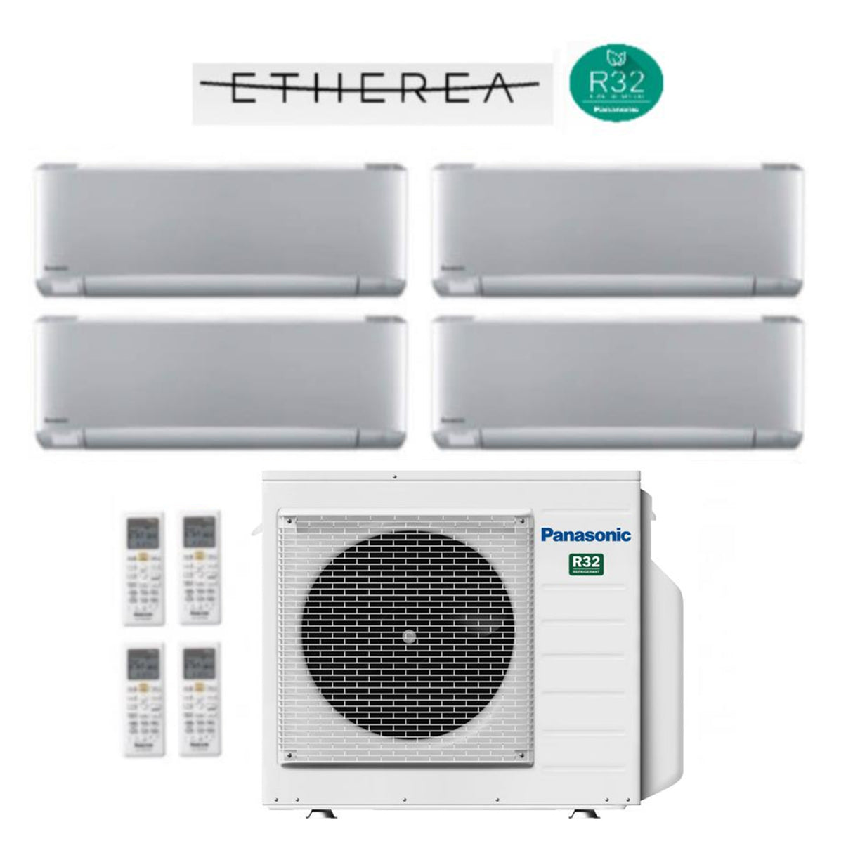 panasonic climatizzatore condizionatore panasonic quadri split inverter serie etherea silver 9999 con cu 4z68tbe r 32 wi fi integrato 9000900090009000 argento