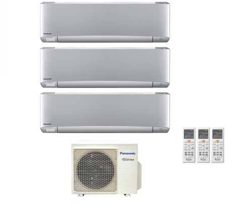 panasonic climatizzatore condizionatore panasonic trial split inverter serie etherea silver 999 con cu 3z68tbe r 32 wi fi integrato 900090009000 argento