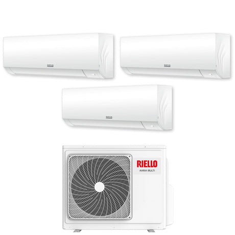 riello climatizzatore condizionatore riello dual split inverter serie aaria plus 912 con aaria multi 370 p r 32 wi fi optional 900012001