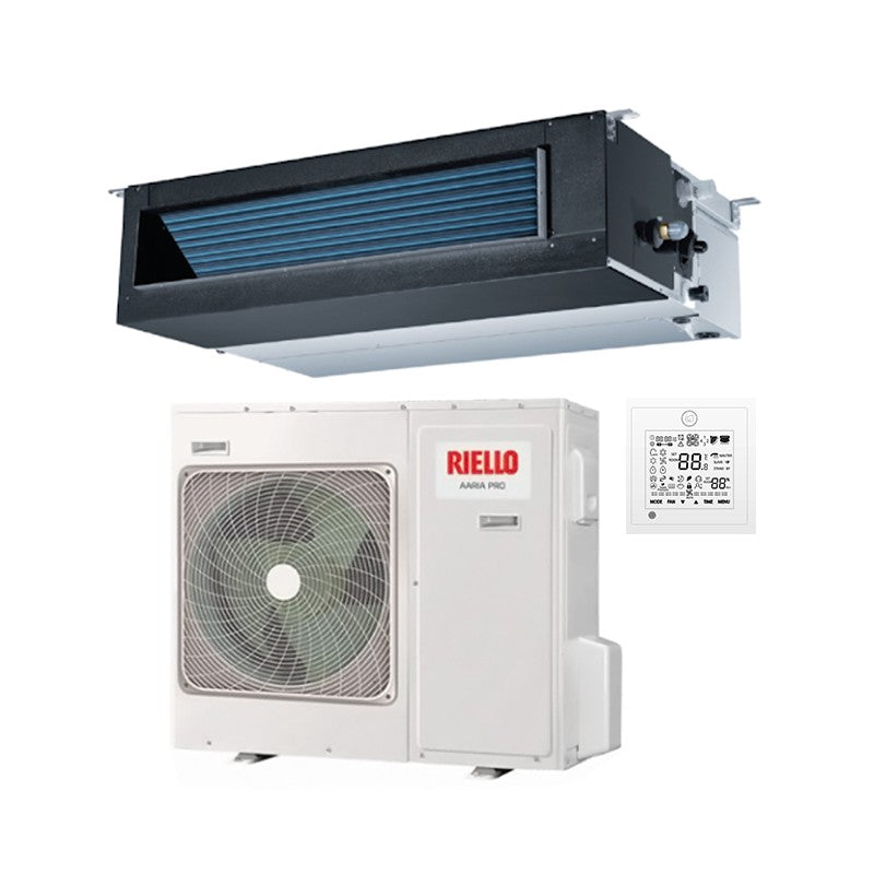 riello condizionatore canalizzato riello 24000 btu aaria pro amd 70 pb r 32 con comando a filo di serie