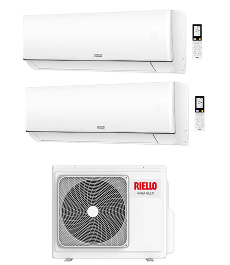 riello condizionatore dual split riello aaria start n 1212 con aaria multi 250 pi r 32 wi fi optional