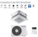 samsung climatizzatore condizionatore inverter samsung cassetta 4 vie mini windfree 9000 btu r 32 ac026rnndkg con pannello e comando a filo novita 1