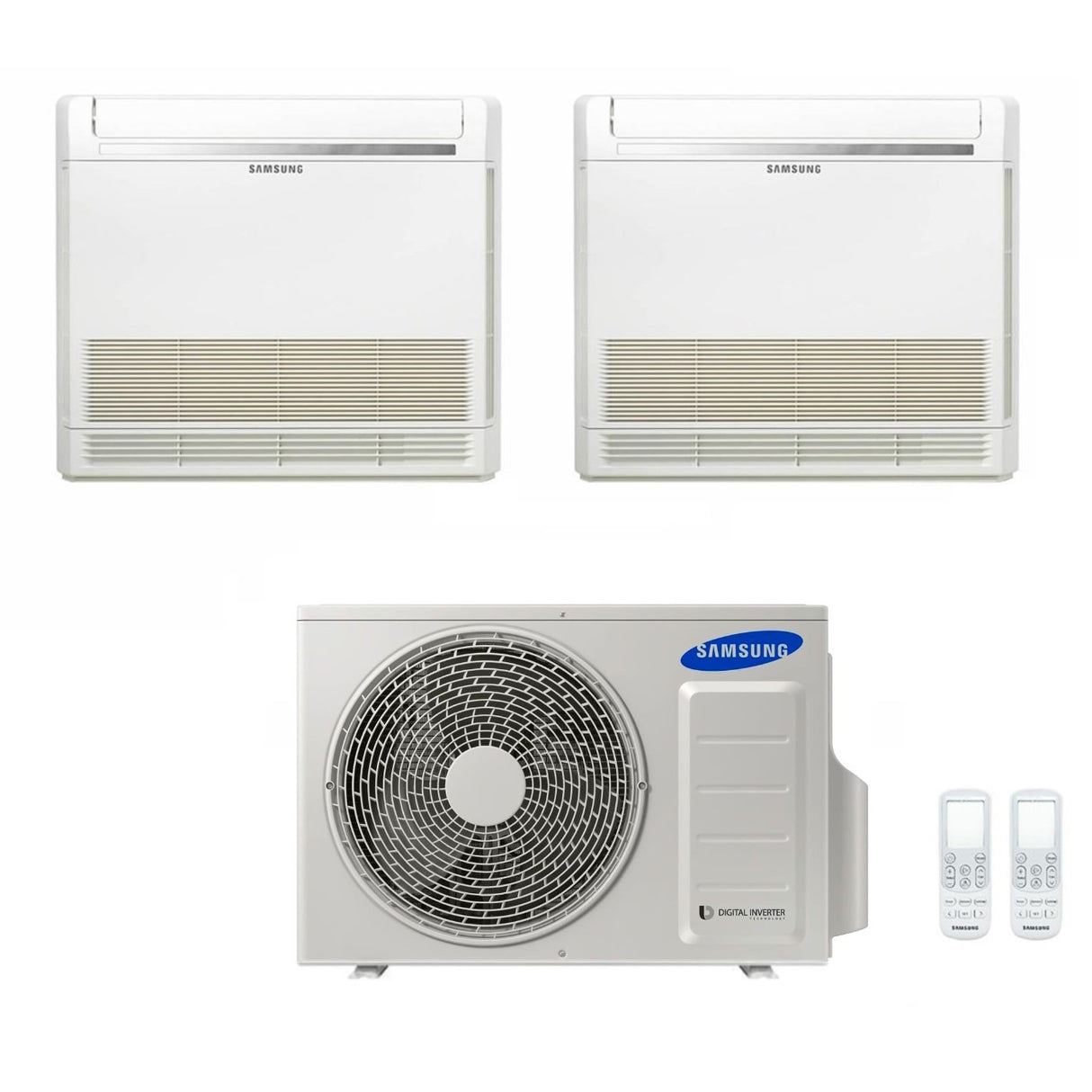 samsung climatizzatore condizionatore samsung dual split inverter console 1212 con aj050txj2kgeu r 32 1200012000 con telecomando incluso novita