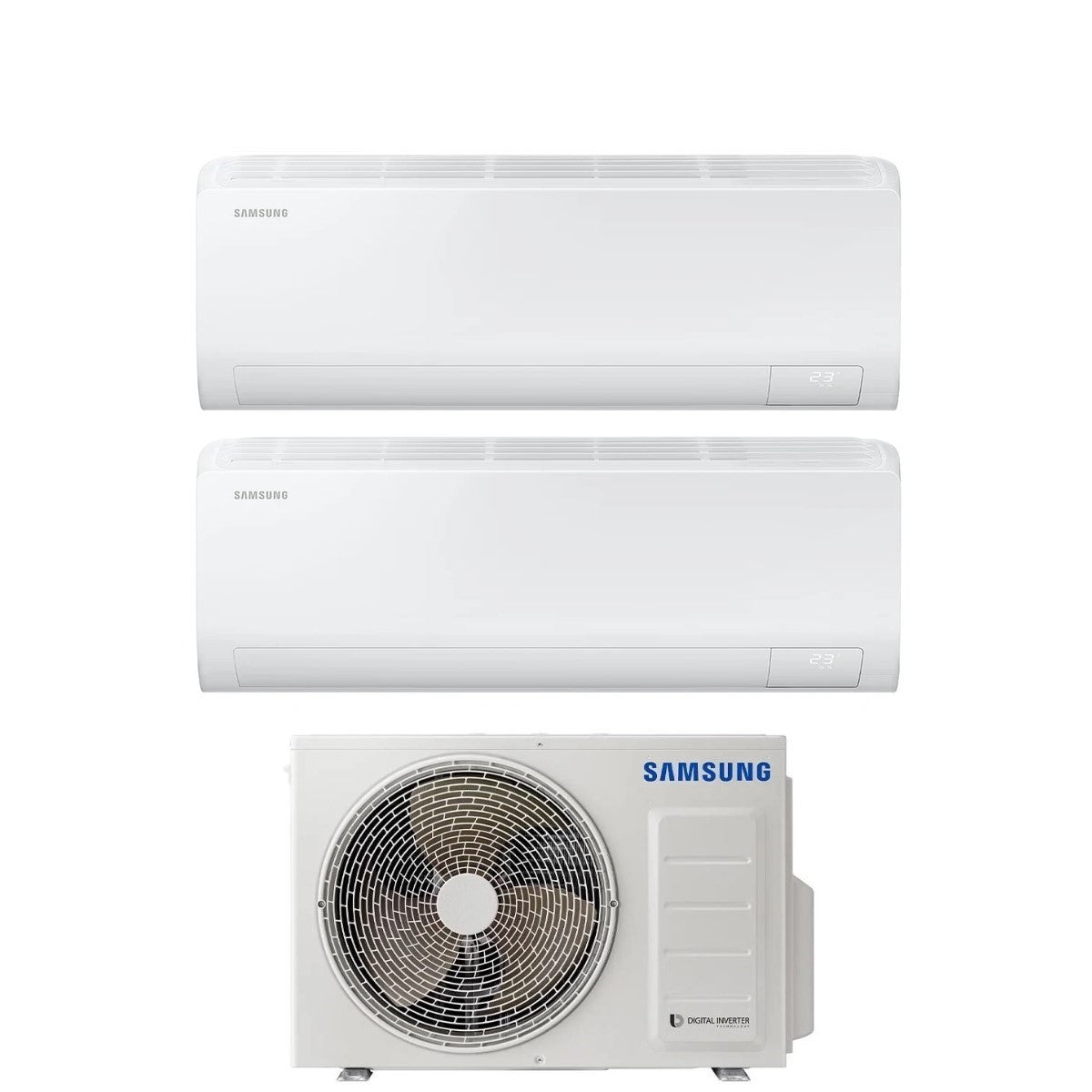 samsung climatizzatore condizionatore samsung dual split inverter serie cebu 1218 btu con aj050txj2kgeu r 32 wi fi integrato 1200018000 novita ean 8055776917252