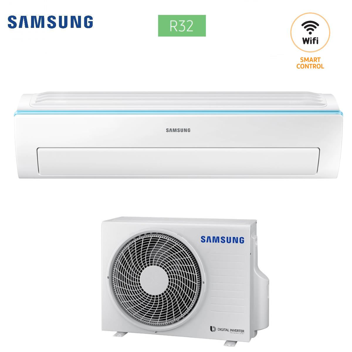 samsung climatizzatore condizionatore samsung inverter serie ar6500 12000 btu f ar12ntr r 32 wi fi integrato novita ean 8059657005861