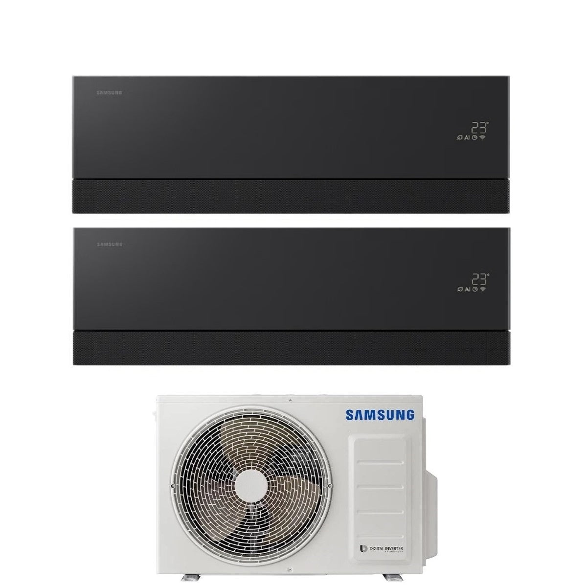 samsung condizionatore dual split samsung premiere black 77 con aj040txj2kg r 32 wi fi integrato