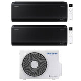 samsung condizionatore samsung dual split inverter serie windfree black 912 con aj040txj2kg r 32 wi fi integrato 900012000