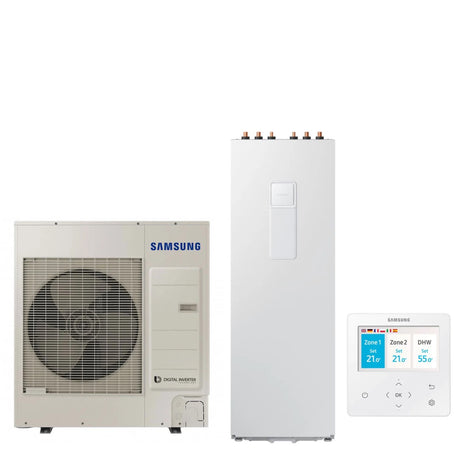 samsung pompa di calore aria acqua splittata samsung climatehub ae260rnwsgg ae090rxedgg bollitore di 260 litri trifase con comando incluso