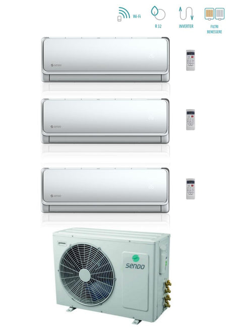 sendo climatizzatore condizionatore trial split inverter sendo ikaros l 999 con sfm 27ou3 au2 r 32 wi fi integrato 900090009000