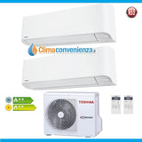 toshiba climatizzatore condizionatore dual split inverter toshiba mirai r32 1300016000 con ras 2m18u2avg e 1316 btu ean 8059657010490