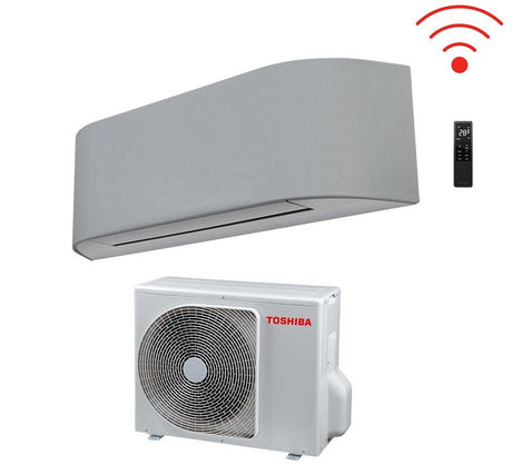 toshiba climatizzatore condizionatore toshiba inverter serie haori 16000 15000 btu r 32 ras b16n4kvrg e wi fi integrato a grigio chiarogrigio scuro novita grigio chiaro grigio chiaro ean 8059657005496